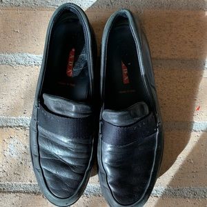 Prada black leather women’s loafer